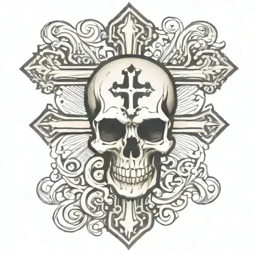 Cross With Skull