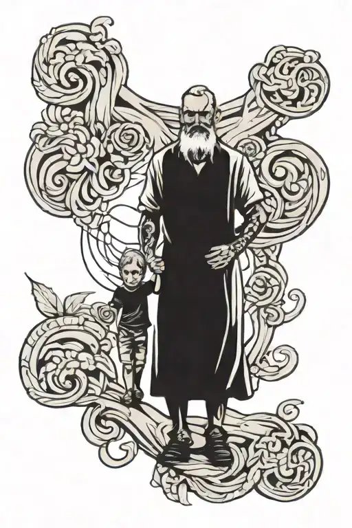 Father And Son Holding Hands