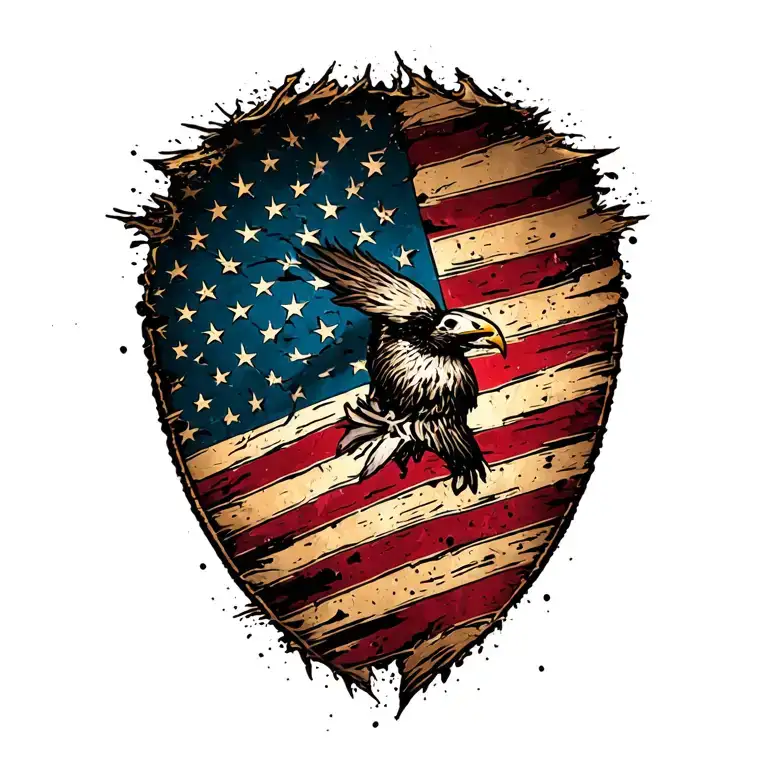 Distressed American Flag