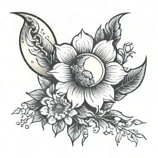 Flower And Moon