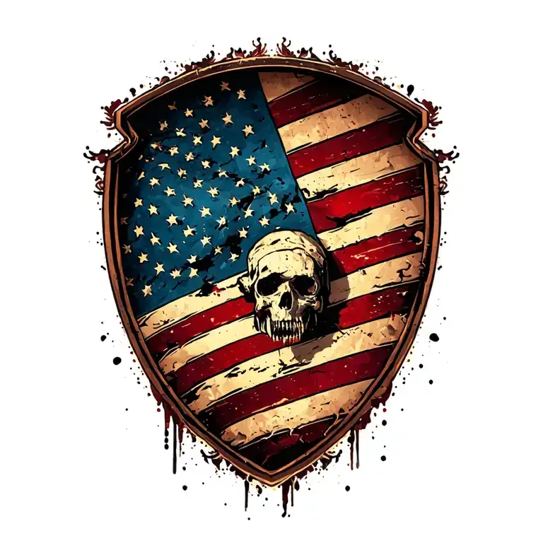 Distressed American Flag