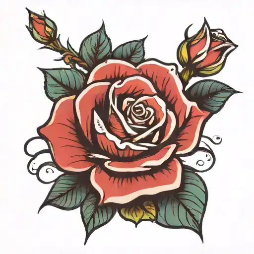 Rose With Stem Wrapped