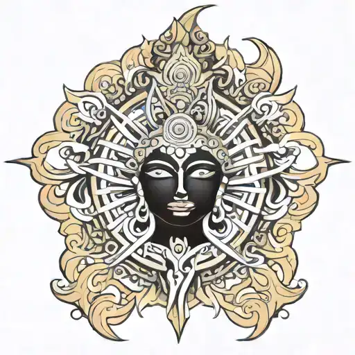 Sun Goddess Tattoo Design