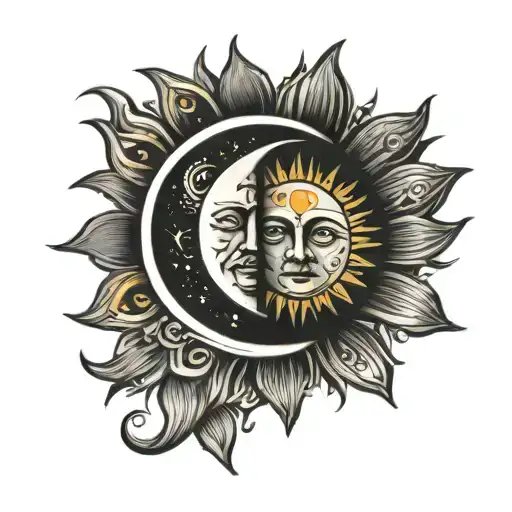 Moon And Sun Symbol