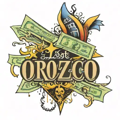 Orozco Last Name With Money Falling