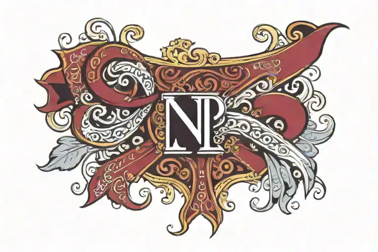 Nhp Letters With Maroon Bandana Background