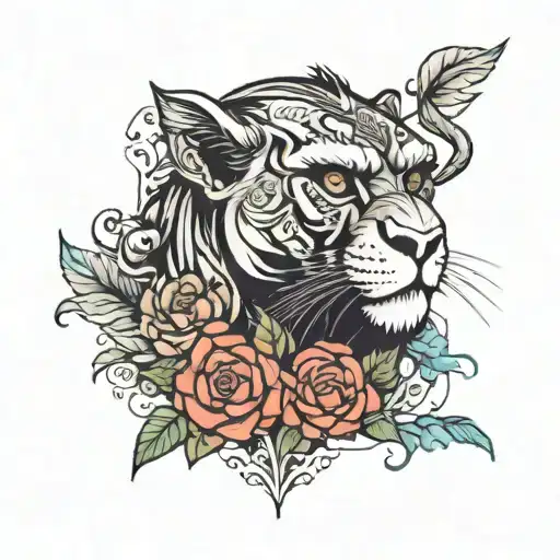 Monkey Ans Puma Tattoo