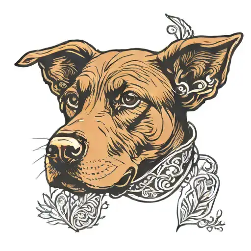 Labrador Large Head Brown Dog