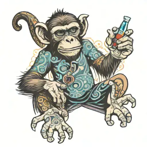 Monkey Doing Drugs