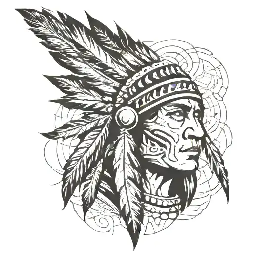 A Dark Native American Forearm Sleeve