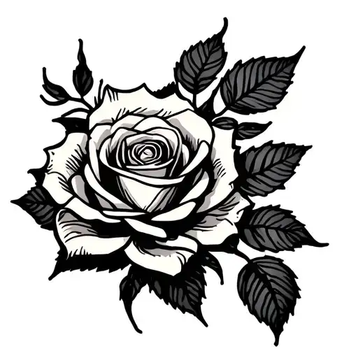 Rose Hand Tattoo With Spider