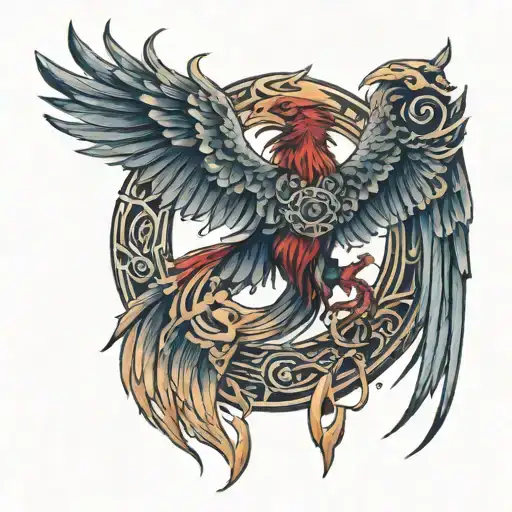 Phoenix And The Trident Of Posaidon