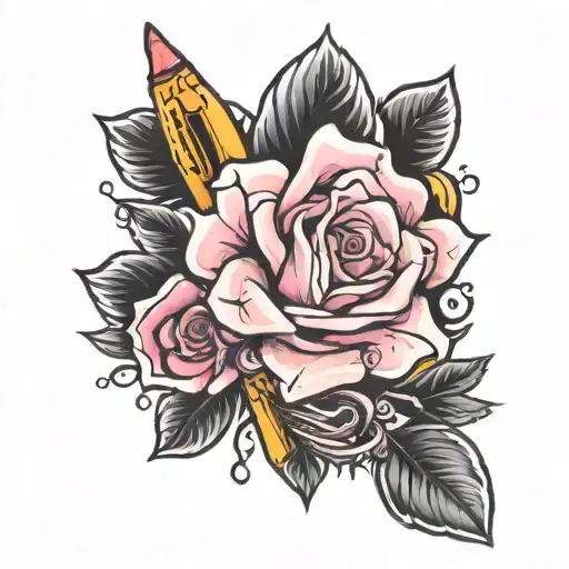 Broken Crayon With A Pink Spoon And Suicide Awareness