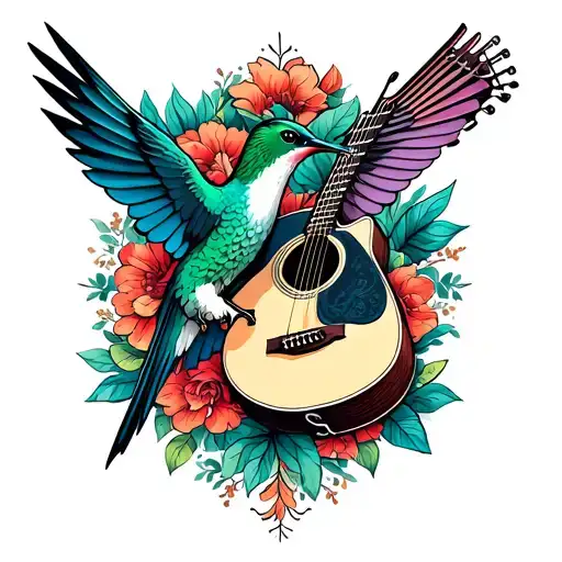 Hummingbirds Guitar Acustic
