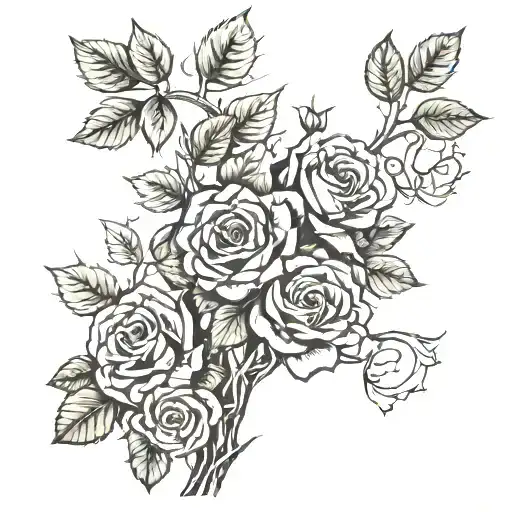 Tree Into Roses And Leaves