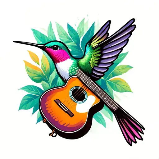 Hummingbirds Acoustic Guitar