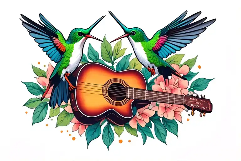 Hummingbirds Acoustic Guitar
