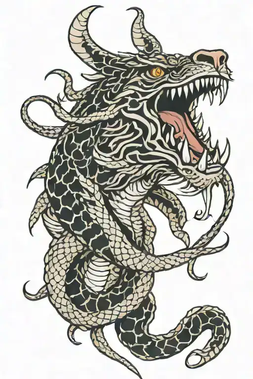 Bull Snake Tiger Roaring