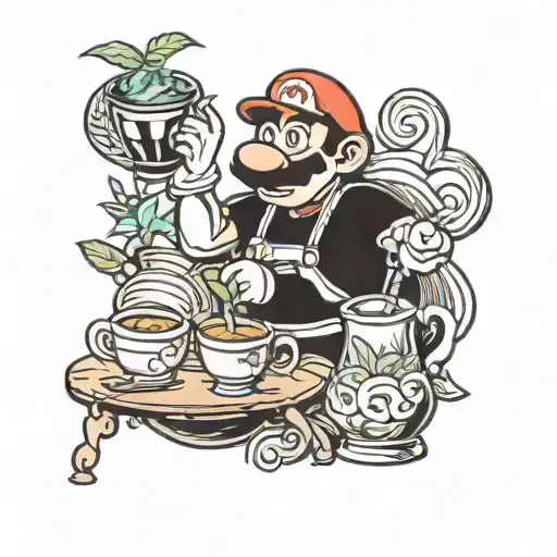 Mario Drinking Yerba Mate
