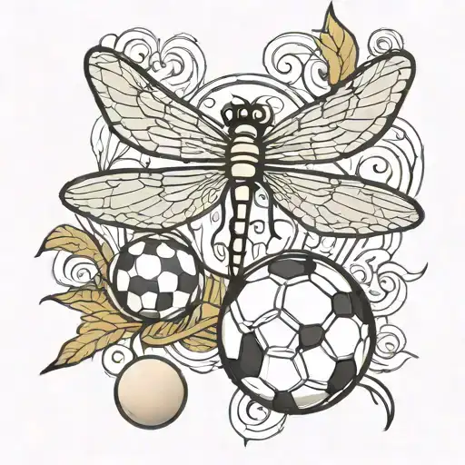 A Dragonfly A Soccer Ball A Pearl And The New York Yankees