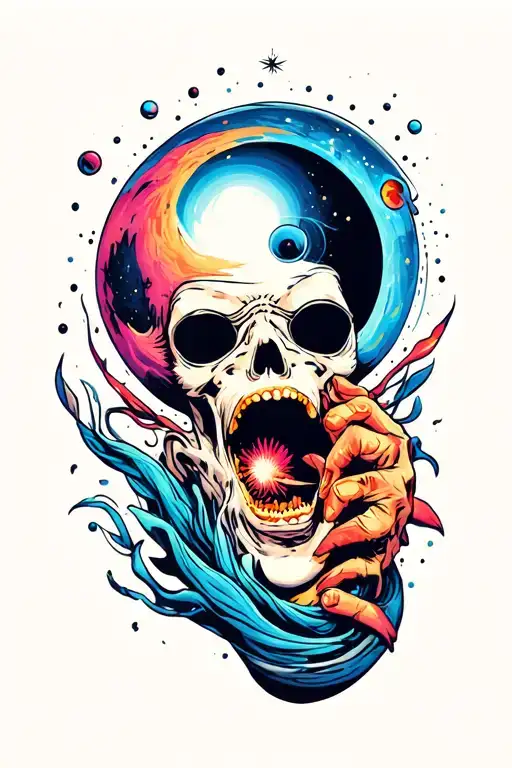 Space Black Hole Eating