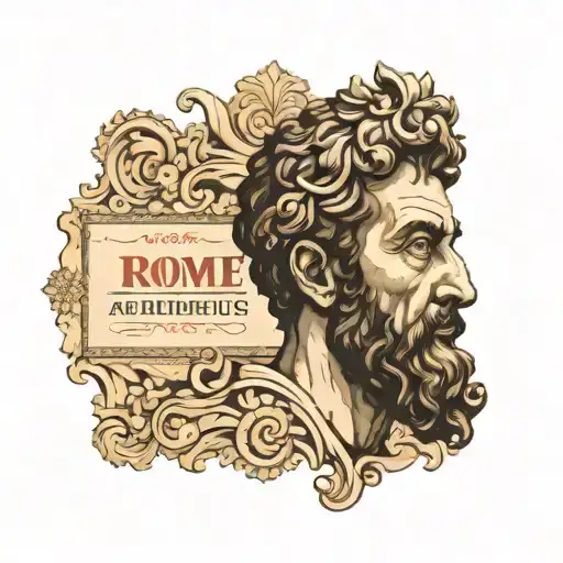 Marcus Aurelius In Rome Stoicism Quote In Latin