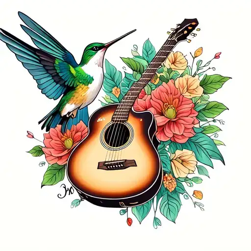 Hummingbird Acoustic Guitar