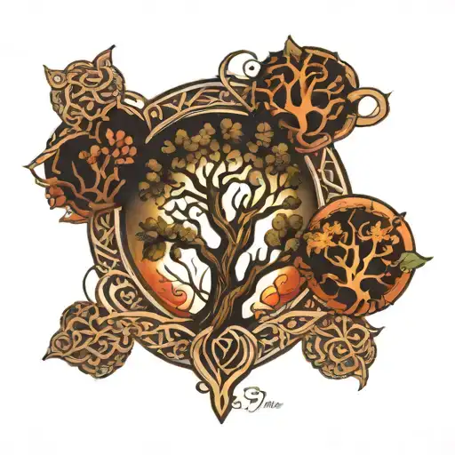 Tree Of Life Trinity Symbol Mixed