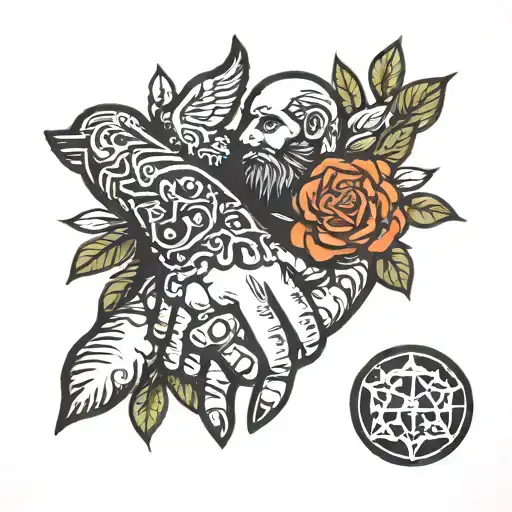 A Common Tattoo For Father And Son Holding Hands