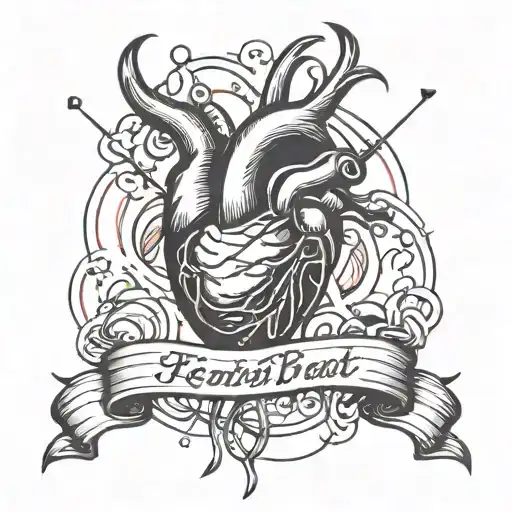 Heartbeat Line Tattoo Design