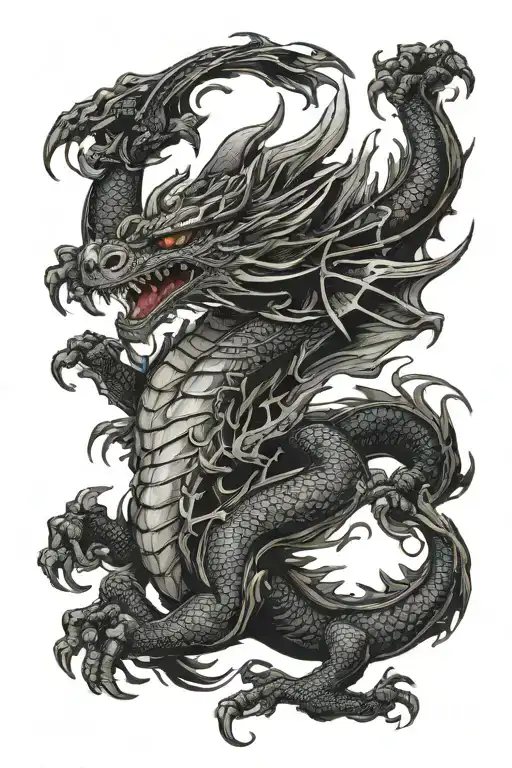 Intimidating Flying Dragon