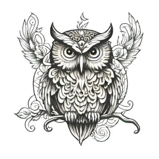 Owl Line Art