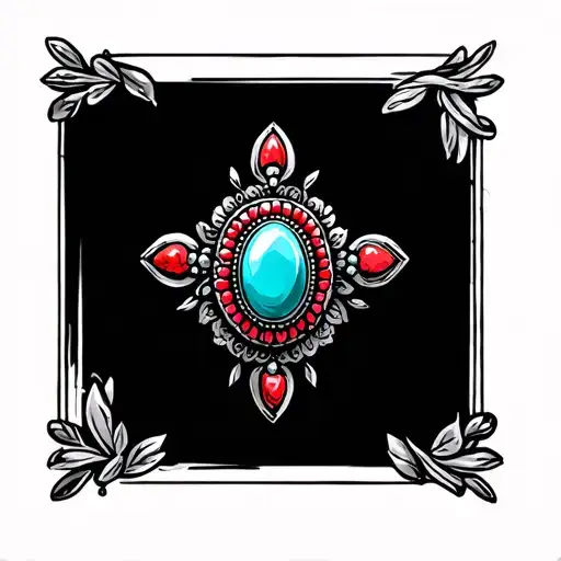 Western Turquoise And Red Jewlery