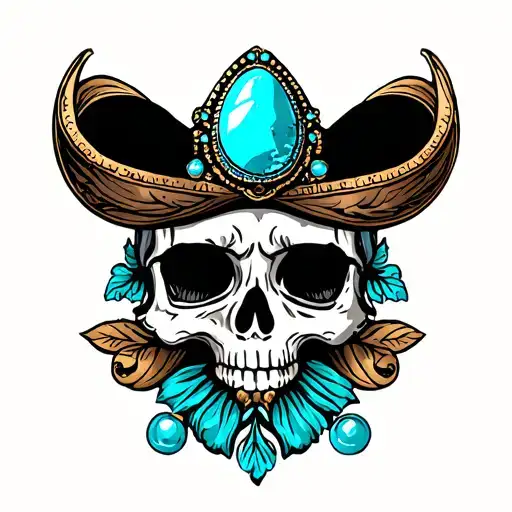 Western Turquoise Brooch