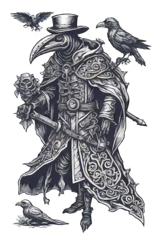 Medieval Plague Doctor Full Body