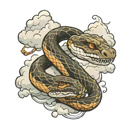 Snake And Clouds