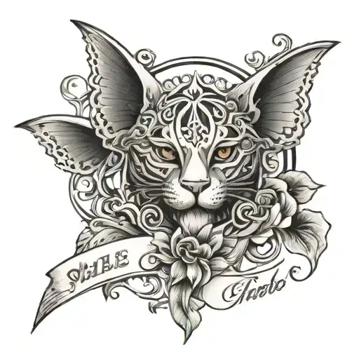 Children Tatoo With Names Incorporated Into The Design