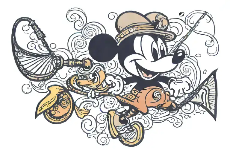 Mickey Fishing Lure Surrounded