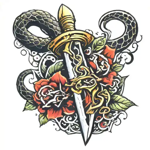 Dagger With Snake