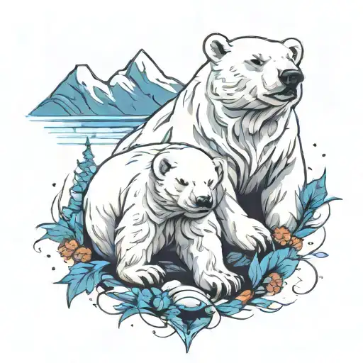 Polar Bear Two Kids