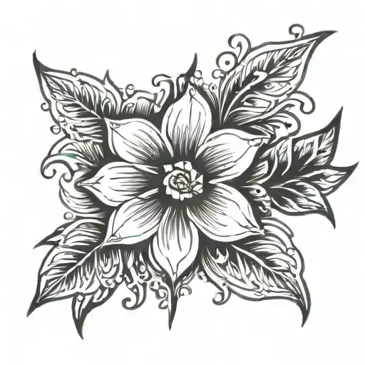 Small Minimalist Style Black Color Tatoo For Ladys Back