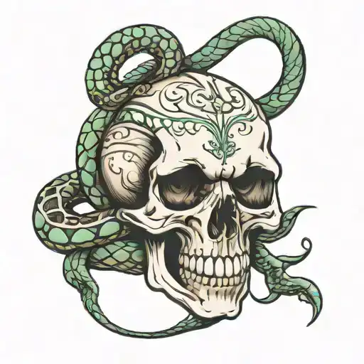 Skull And Snake