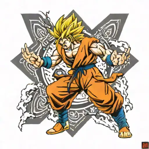 Goku Super Sayan Kamekameha No Background