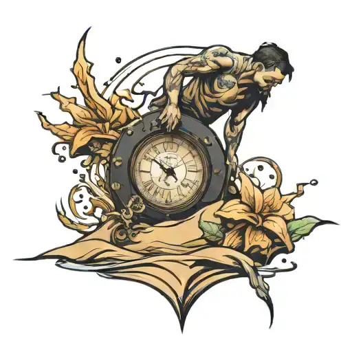 Man Drowning Sand Clock