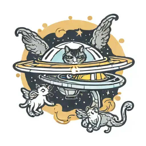 Ufo Abducting Cat