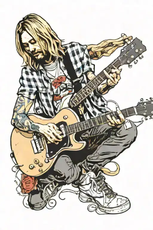 Kurt Cobain Playing The Guitar