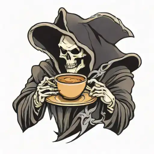 Reaper With Coffee