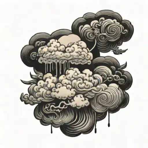 Cloud Tattoo Black And White