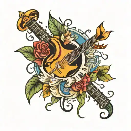 Apollo Music Tattoo Design