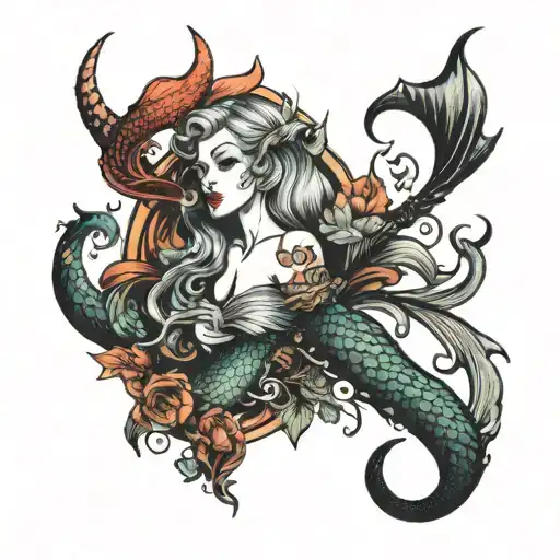 Devil's Horns And Mermaid Tail